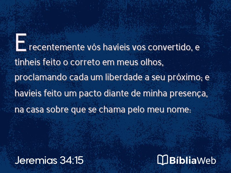Jeremias 34:15 em imagem para compartilhar