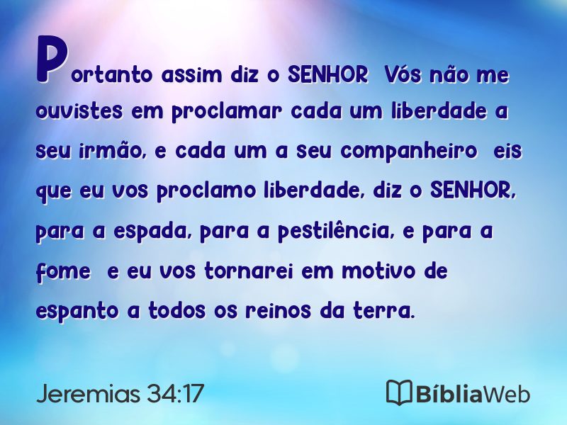 Jeremias 34:17 em imagem para compartilhar