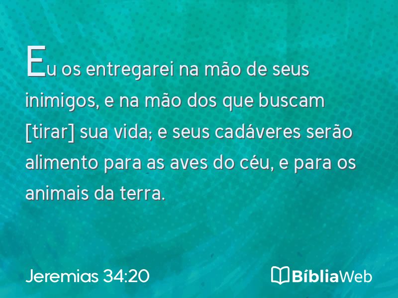 Jeremias 34:20 em imagem para compartilhar