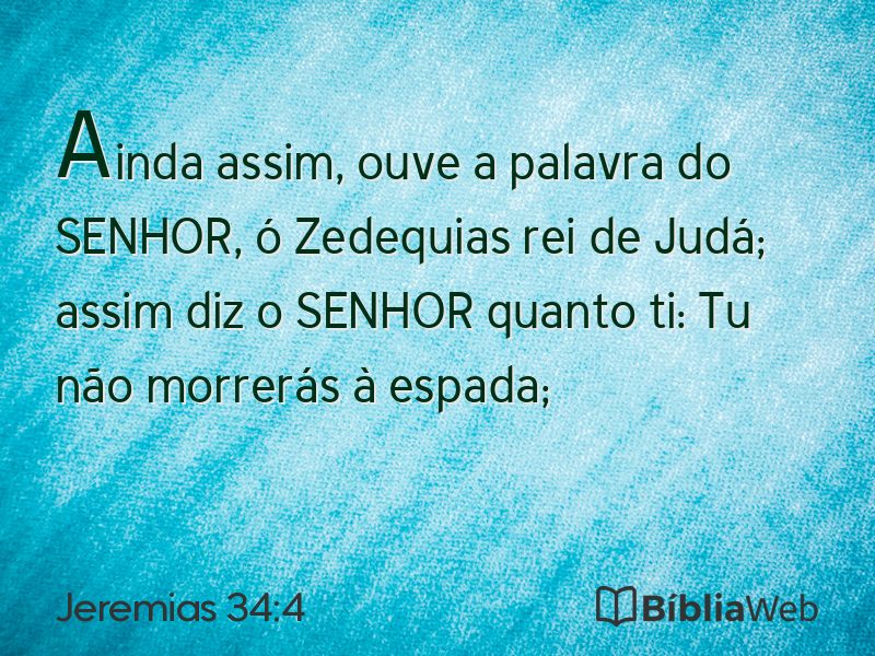 Jeremias 34:4 em imagem para compartilhar