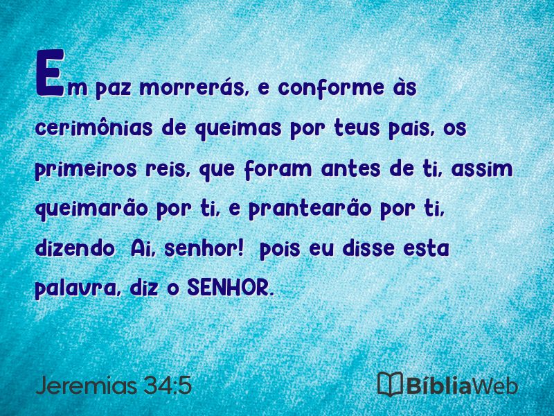 Jeremias 34:5 em imagem para compartilhar