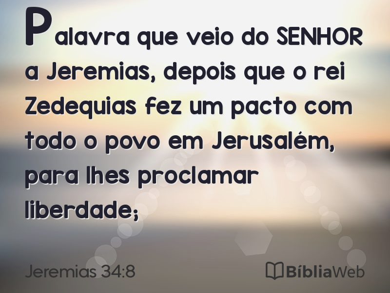 Jeremias 34:8 em imagem para compartilhar