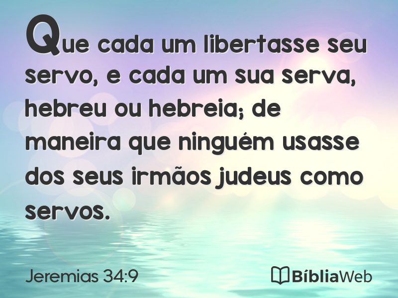 Jeremias 34:9 em imagem para compartilhar