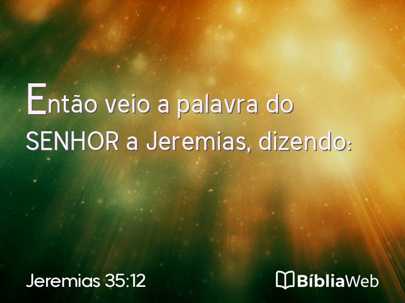Jeremias 35:12 em imagem para compartilhar