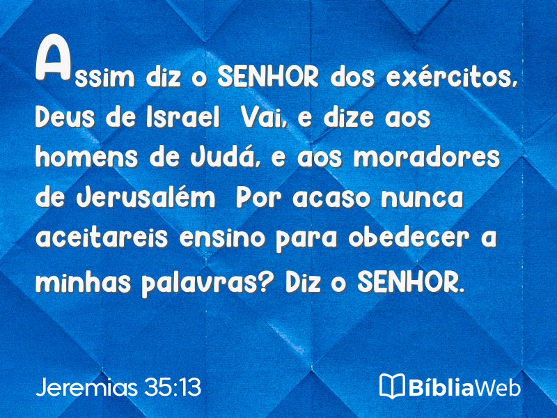 Jeremias 35:13 em imagem para compartilhar