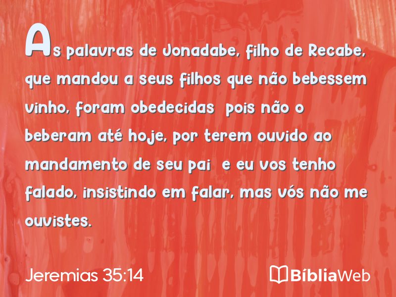 Jeremias 35:14 em imagem para compartilhar