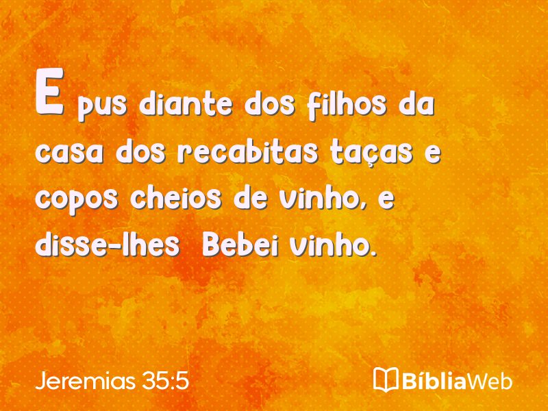 Jeremias 35:5 em imagem para compartilhar