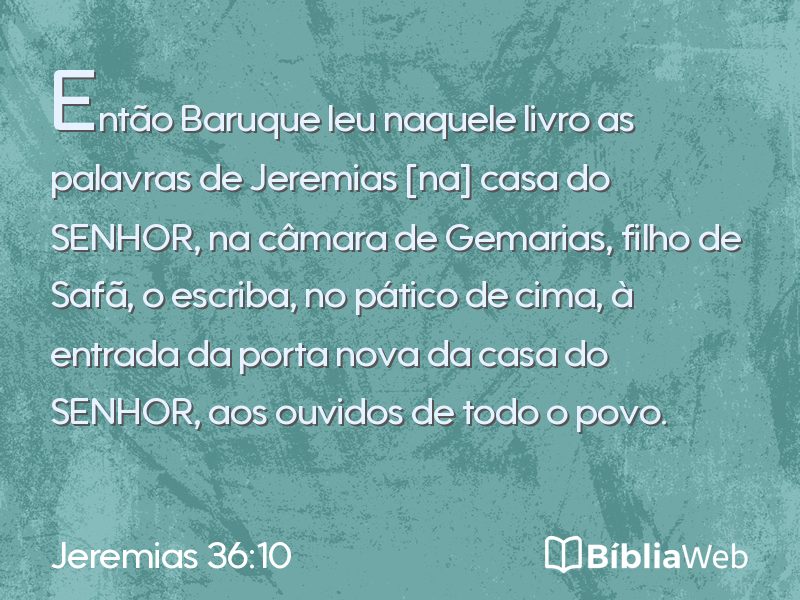 Jeremias 36:10 em imagem para compartilhar
