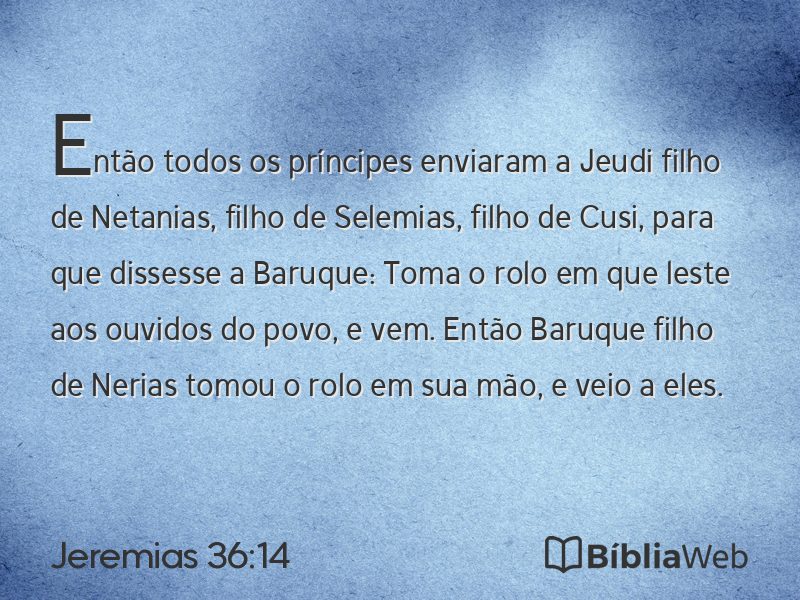 Jeremias 36:14 em imagem para compartilhar