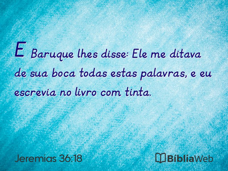 Jeremias 36:18 em imagem para compartilhar