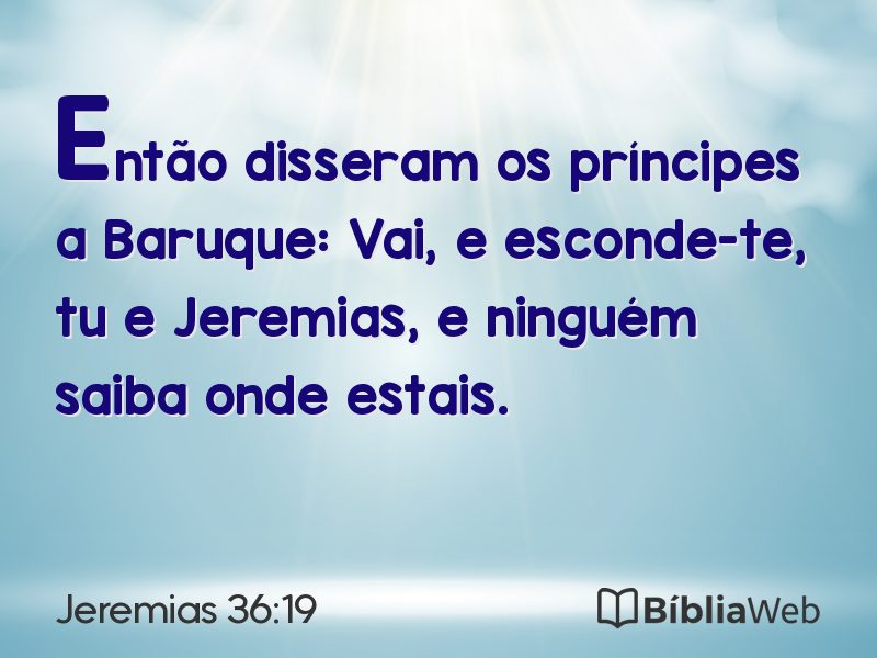 Jeremias 36:19 em imagem para compartilhar