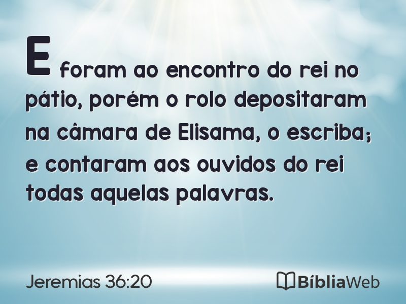 Jeremias 36:20 em imagem para compartilhar
