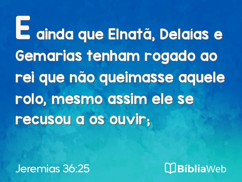 Jeremias 36:25 em imagem para compartilhar