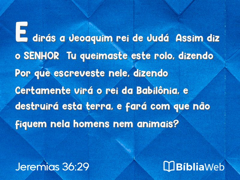 Jeremias 36:29 em imagem para compartilhar