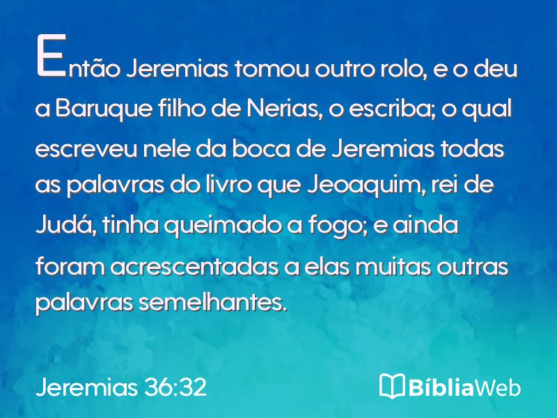 Jeremias 36:32 em imagem para compartilhar