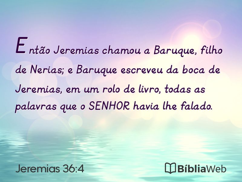 Jeremias 36:4 em imagem para compartilhar