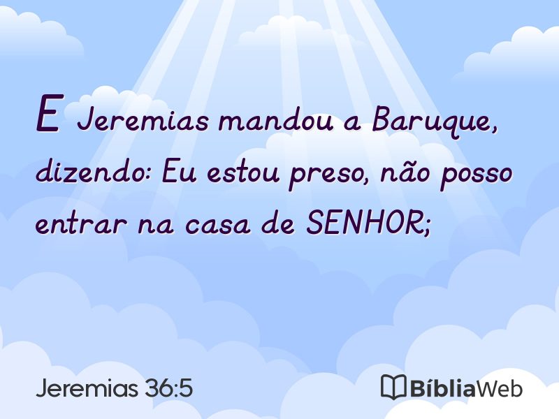Jeremias 36:5 em imagem para compartilhar