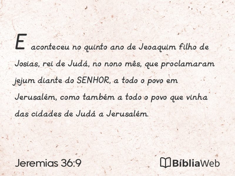 Jeremias 36:9 em imagem para compartilhar
