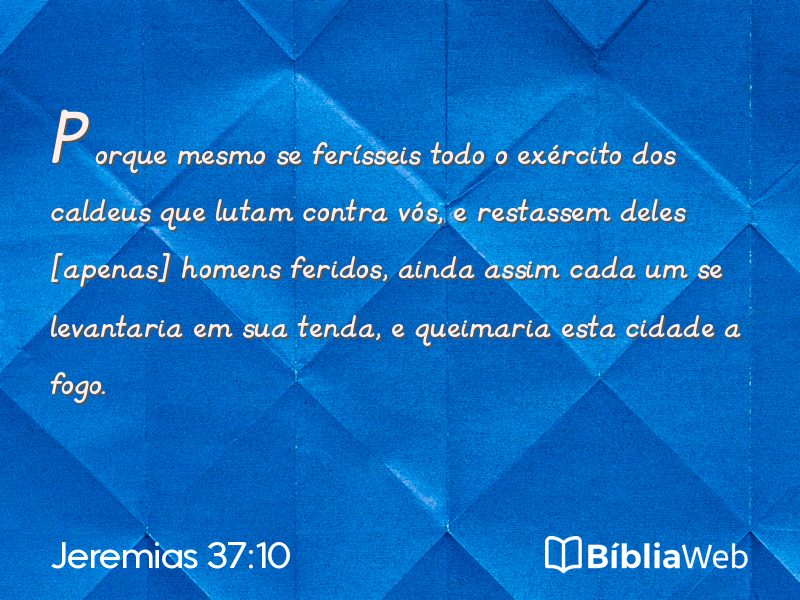 Jeremias 37:10 em imagem para compartilhar