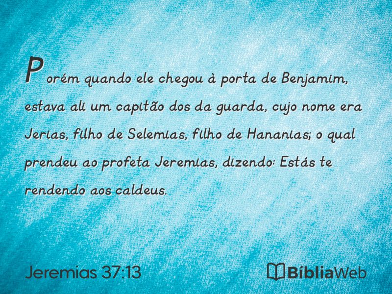 Jeremias 37:13 em imagem para compartilhar