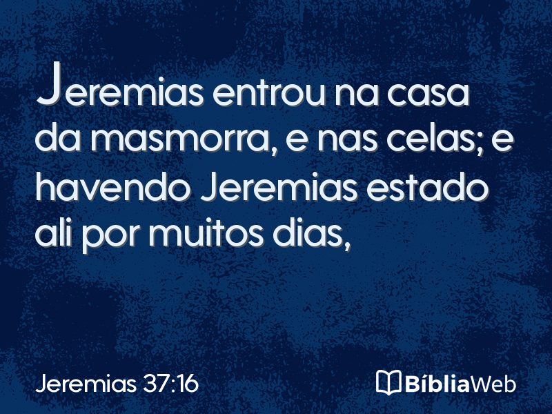 Jeremias 37:16 em imagem para compartilhar