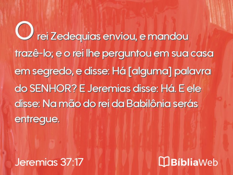 Jeremias 37:17 em imagem para compartilhar