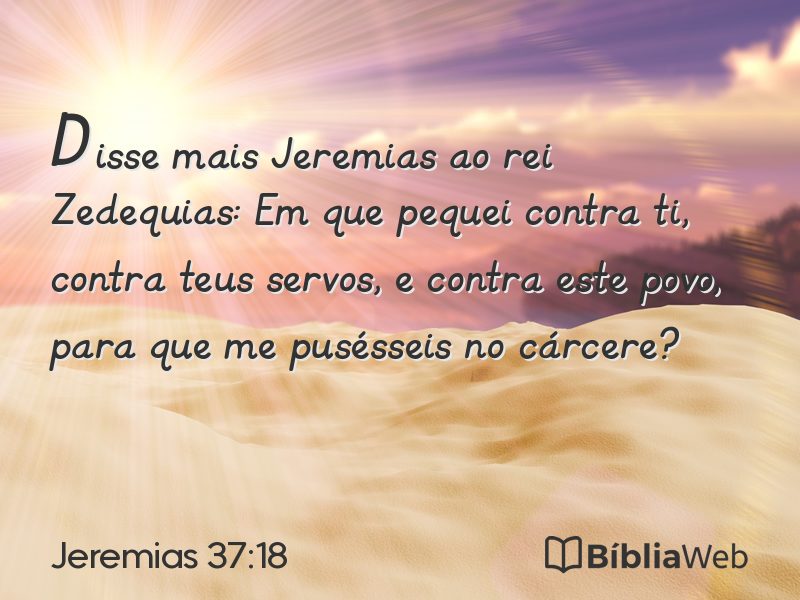 Jeremias 37:18 em imagem para compartilhar