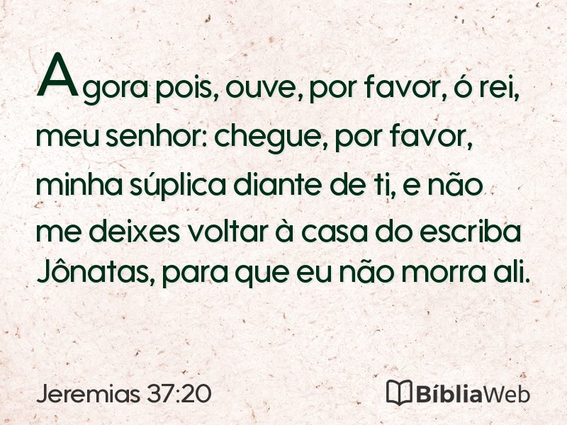Jeremias 37:20 em imagem para compartilhar
