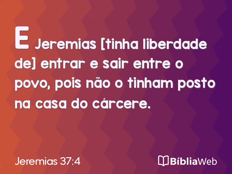 Jeremias 37:4 em imagem para compartilhar
