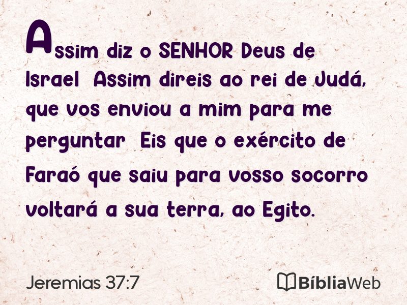 Jeremias 37:7 em imagem para compartilhar
