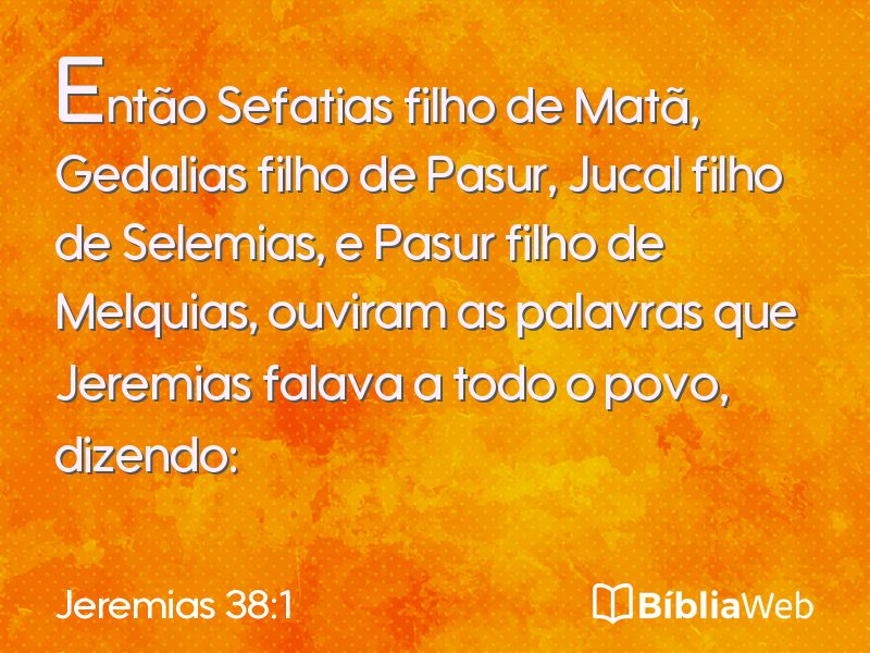 Jeremias 38:1 em imagem para compartilhar
