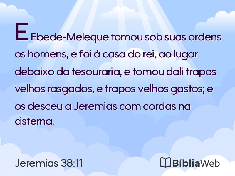 Jeremias 38:11 em imagem para compartilhar