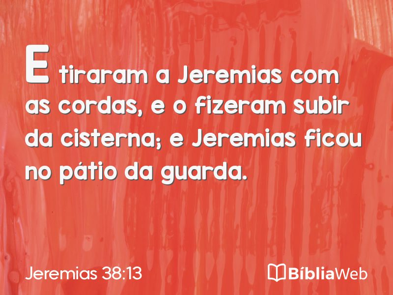 Jeremias 38:13 em imagem para compartilhar