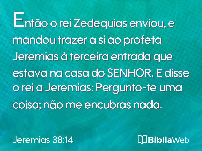 Jeremias 38:14 em imagem para compartilhar