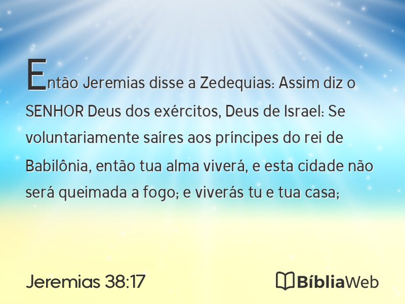 Jeremias 38:17 em imagem para compartilhar