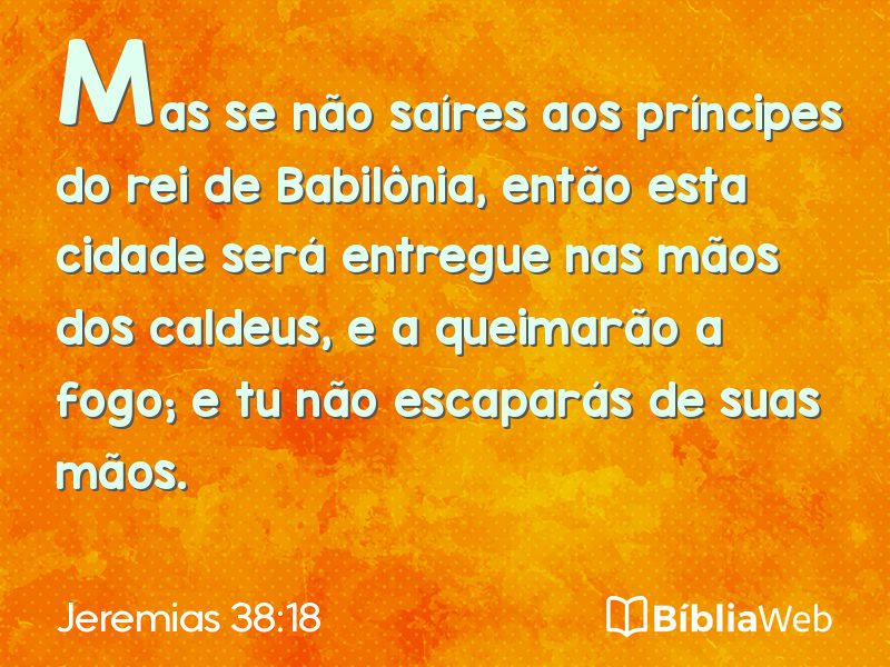 Jeremias 38:18 em imagem para compartilhar