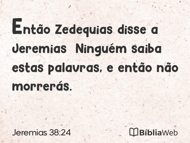 Jeremias 38:24 em imagem para compartilhar