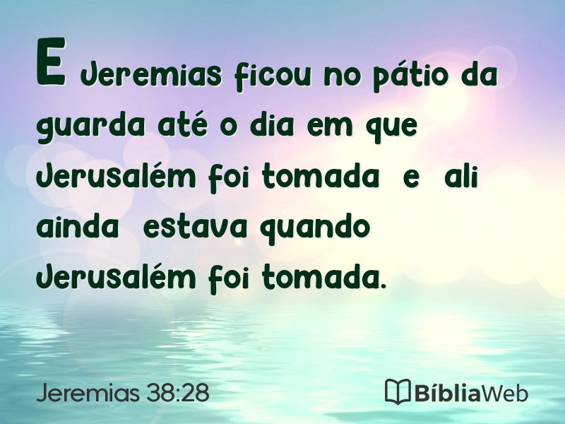 Jeremias 38:28 em imagem para compartilhar