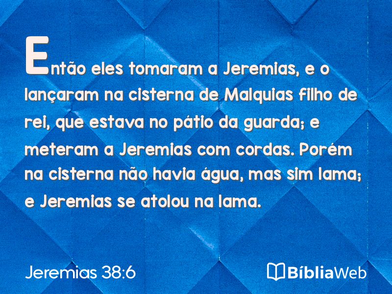 Jeremias 38:6 em imagem para compartilhar