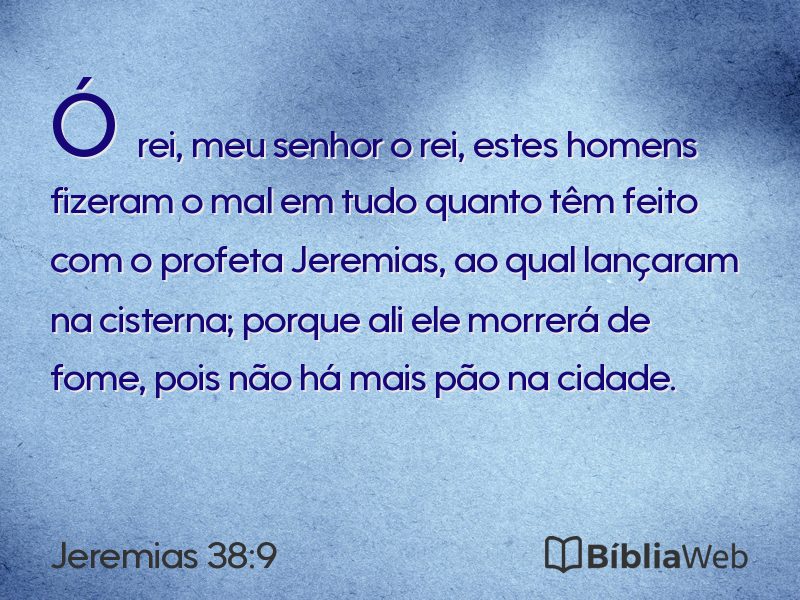 Jeremias 38:9 em imagem para compartilhar