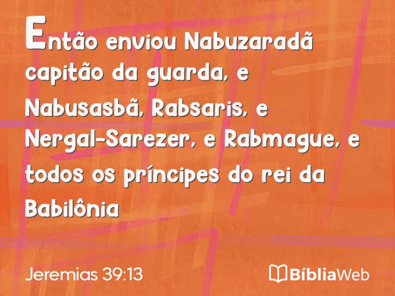 Jeremias 39:13 em imagem para compartilhar
