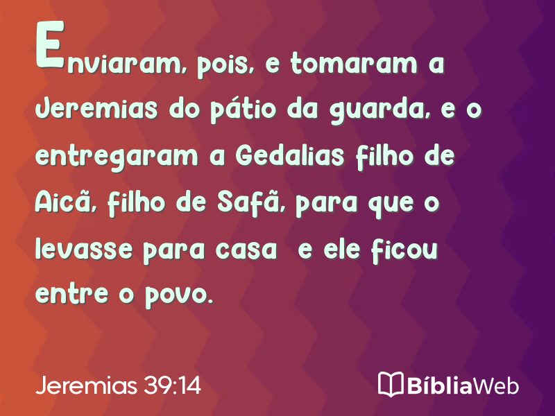 Jeremias 39:14 em imagem para compartilhar