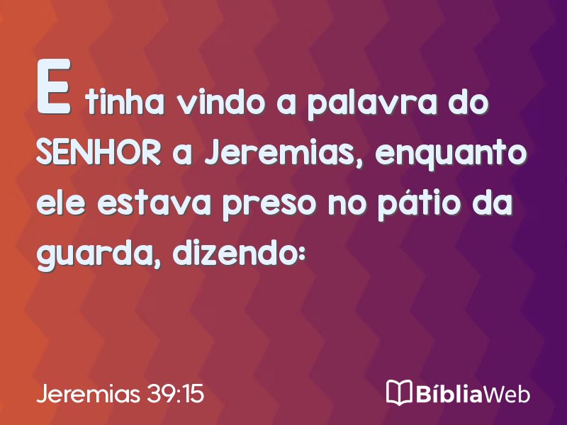 Jeremias 39:15 em imagem para compartilhar
