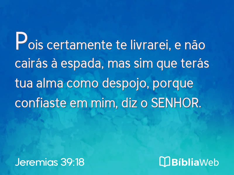 Jeremias 39:18 em imagem para compartilhar