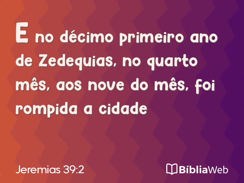 Jeremias 39:2 em imagem para compartilhar