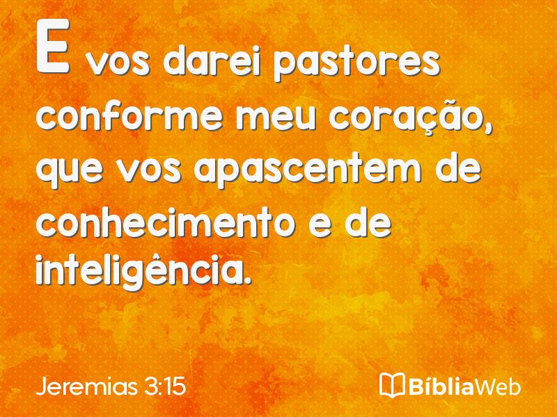 Jeremias 3:15 em imagem para compartilhar