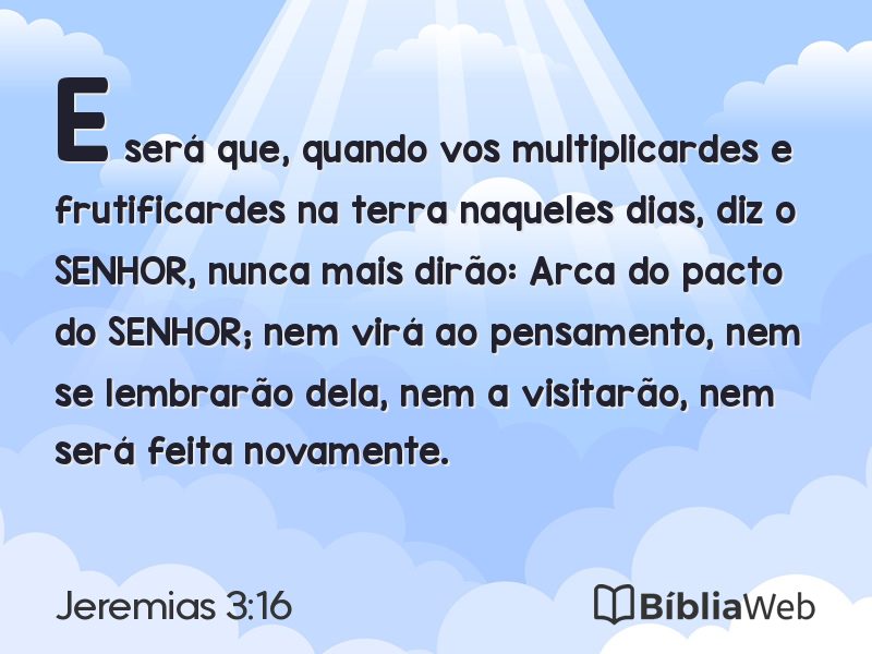 Jeremias 3:16 em imagem para compartilhar