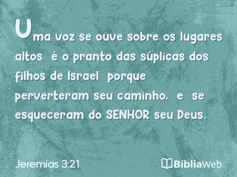 Jeremias 3:21 em imagem para compartilhar