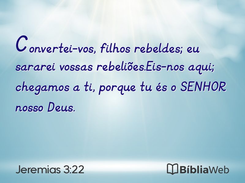 Jeremias 3:22 em imagem para compartilhar