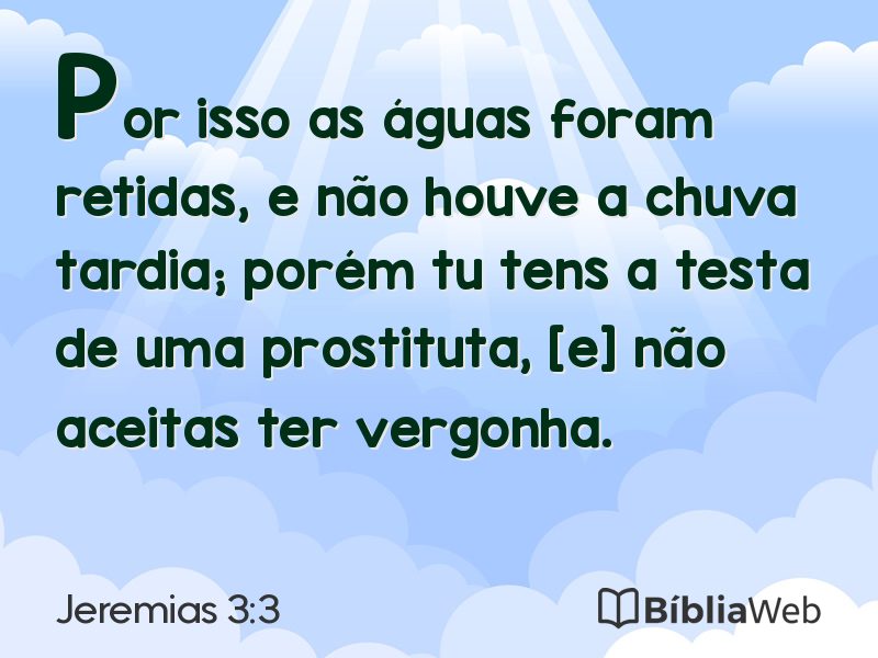 Jeremias 3:3 em imagem para compartilhar